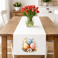Ubrus tři kraslice mezi květinkami 3