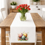 Ubrus tři kraslice mezi květinkami 2