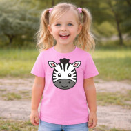 Dětské tričko růžové Zebra