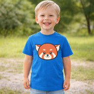 Dětské tričko modré Panda červená