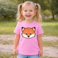 Dětské tričko růžové Liška