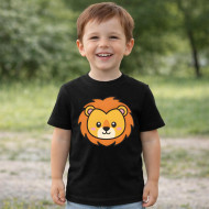 Dětské tričko černé Lev