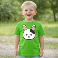 Dětské tričko zelené Králík
