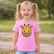 Dětské tričko růžové Žirafa
