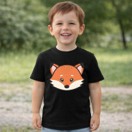 Dětské tričko černé Liška