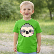 Dětské tričko zelené Lenochod