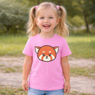 Dětské tričko růžové Panda červená