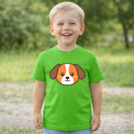 Dětské tričko zelené Pes