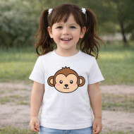 Dětské tričko bílé Opička