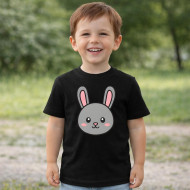 Dětské tričko černé Zajíc