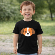 Dětské tričko černé Pes