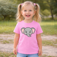 Dětské tričko růžové Slon