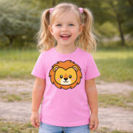 Dětské tričko růžové Lev