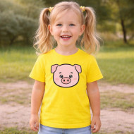 Dětské tričko žluté Prase