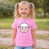Dětské tričko růžové Ovce