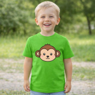 Dětské tričko zelené Opička