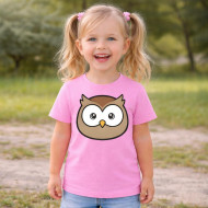 Dětské tričko růžové Sova