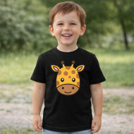 Dětské tričko černé Žirafa