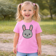 Dětské tričko růžové Zajíc