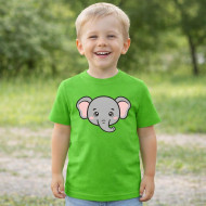 Dětské tričko zelené Slon