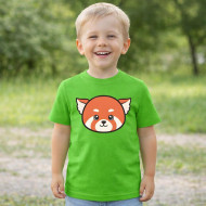 Dětské tričko zelené Panda červená
