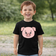 Dětské tričko černé Prase