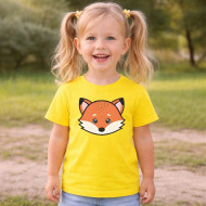 Dětské tričko žluté Liška