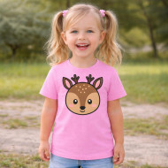 Dětské tričko růžové Srnec
