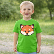 Dětské tričko zelené Liška