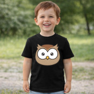 Dětské tričko černé Sova