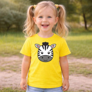 Dětské tričko žluté Zebra