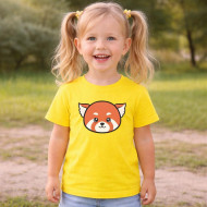 Dětské tričko žluté Panda červená