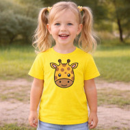 Dětské tričko žluté Žirafa