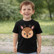 Dětské tričko černé Srnec