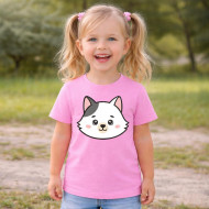 Dětské tričko růžové Vlk