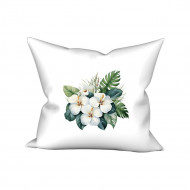 Povlak na polštářek Havajské květy bílé