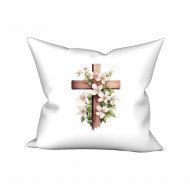 Povlak Kříž propletený květy