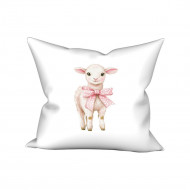 Povlak Beránek s růžovou mašlí