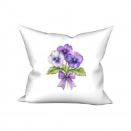 Povlak Fialové macešky s mašlí