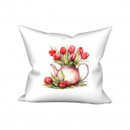 Povlak Červené tulipány v konvičce