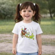 Dětské tričko bílé Ferda Mravenec s Beruškou v kočáře