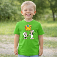 Dětské tričko zelené Křemílek a Vochomůrka hodiny