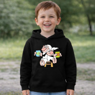 Dětská černá mikina Křemílek a Vochomůrka hrníčky