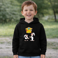 Dětská černá mikina Křemílek a Vochomůrka hodiny