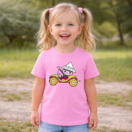 Dětské tričko růžové Večerníček Auto