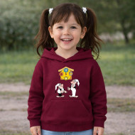 Dětská bordó mikina Křemílek a Vochomůrka hodiny