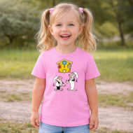 Dětské tričko růžové Křemílek a Vochomůrka hodiny