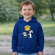 Dětská modrá mikina Křemílek a Vochomůrka hodiny