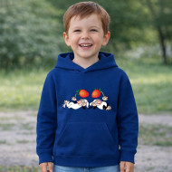 Dětská modrá mikina Křemílek a Vochomůrka jahody