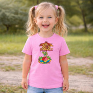 Dětské tričko růžové Rákosníček chaloupka rybník Brčálník